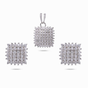 RRJ0243 Pure 925 Sterling Silver Pendant Set - RishiRich Jewels