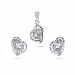 RRJ0296 Pure 925 Sterling Silver Pendant Set - RishiRich Jewels