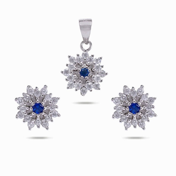 RRJ0319 Pure 925 Sterling Silver Pendant Set - RishiRich Jewels