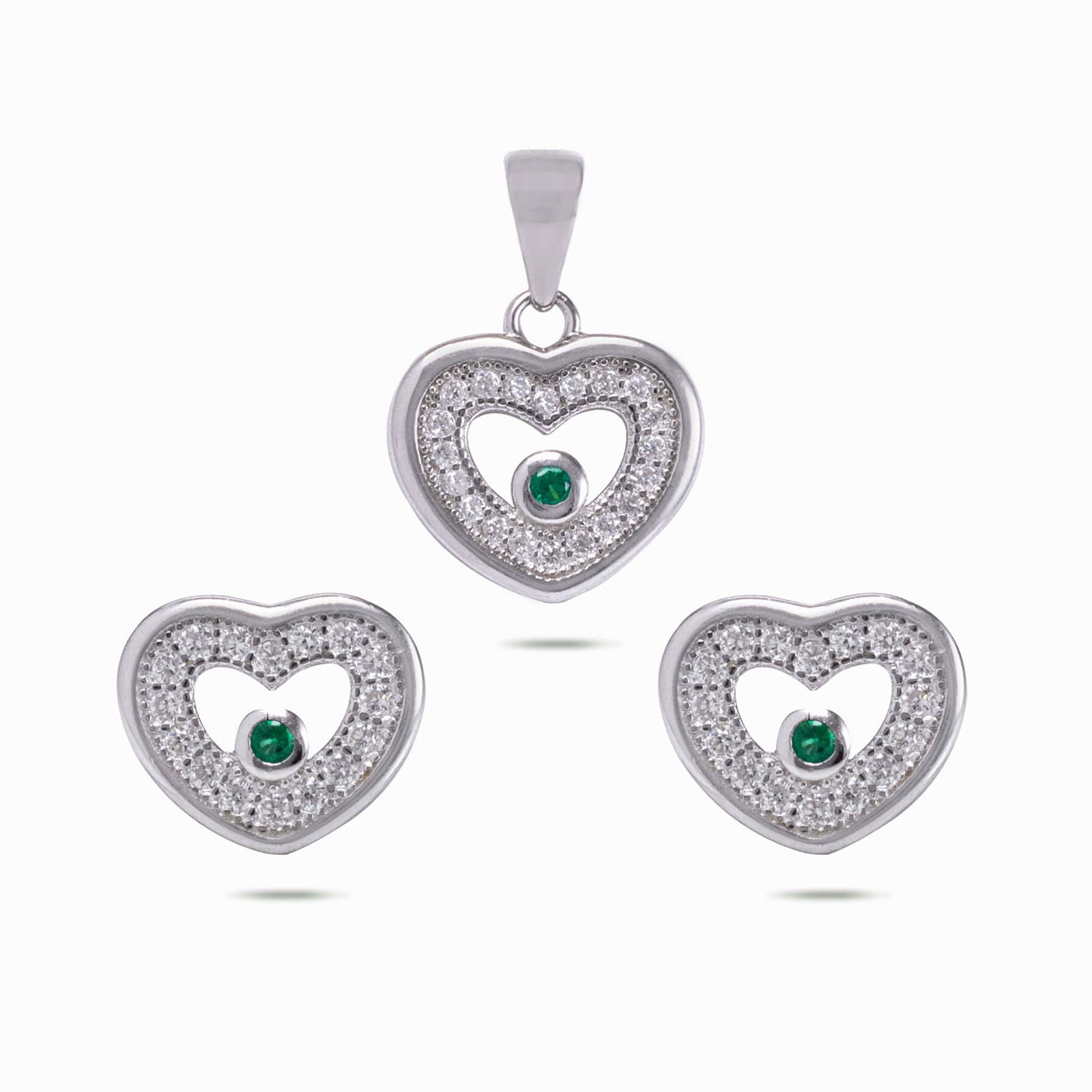 RRJ0320 Pure 925 Sterling Silver Pendant Set - RishiRich Jewels