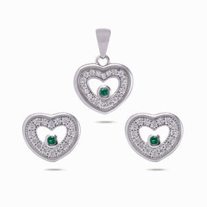 RRJ0320 Pure 925 Sterling Silver Pendant Set - RishiRich Jewels