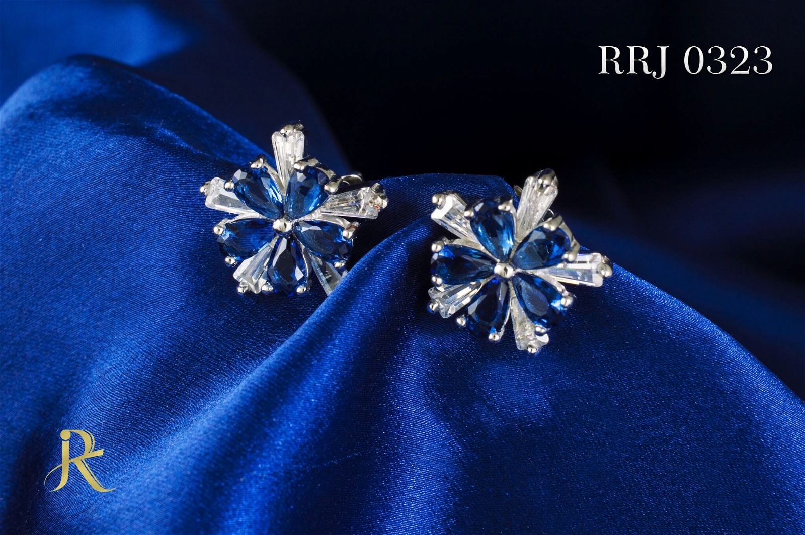 RRJ0323 Pure 925 Sterling Silver Stud - RishiRich Jewels