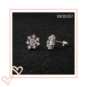 RRJ0357 Pure 925 Sterling Silver Stud - RishiRich Jewels