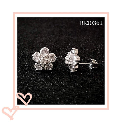 RRJ0362 Pure 925 Sterling Silver Stud - RishiRich Jewels
