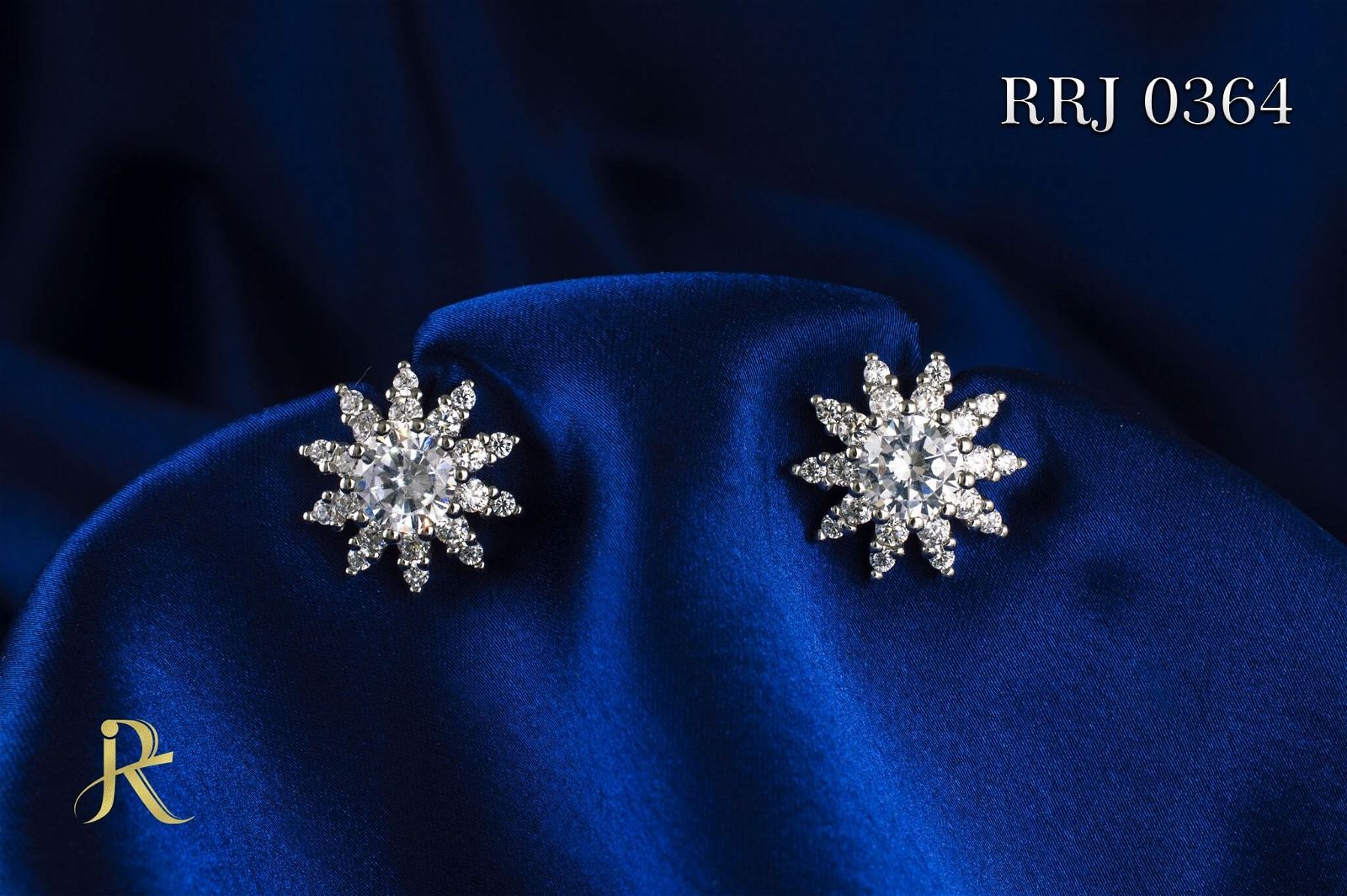 RRJ0364 Pure 925 Sterling Silver Stud - RishiRich Jewels