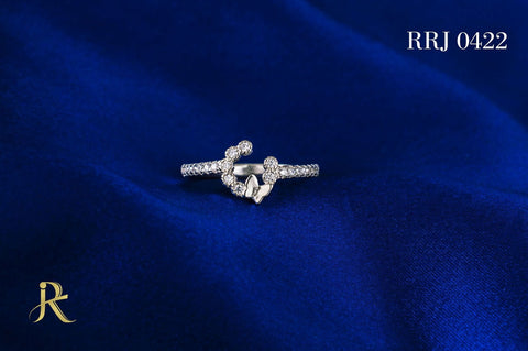 RRJ0422 Pure 925 Sterling Silver Ring - RishiRich Jewels