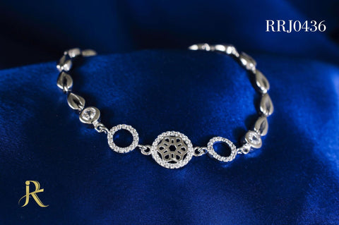 RRJ0436 Pure 925 Sterling Silver Bracelet - RishiRich Jewels