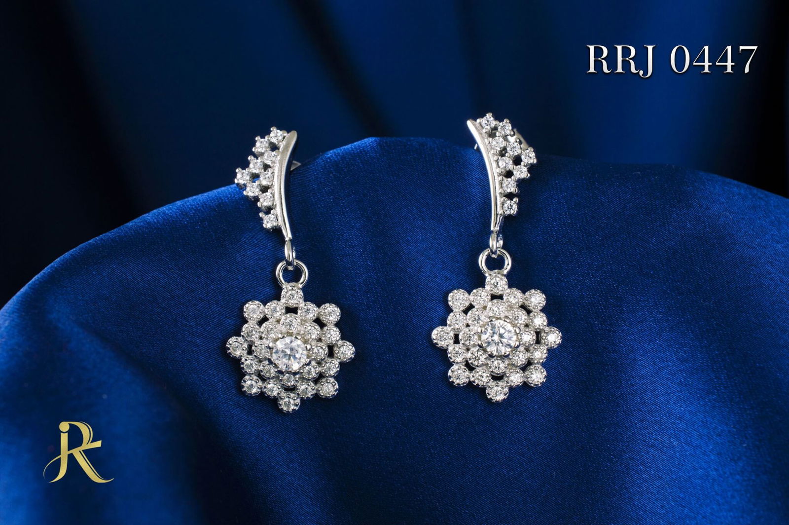 RRJ0447 Pure 925 Sterling Silver Earring - RishiRich Jewels