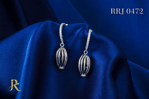 RRJ0472 Pure 925 Sterling Silver Earring - RishiRich Jewels