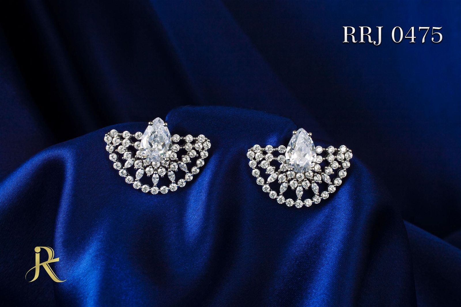 RRJ0475 Pure 925 Sterling Silver Stud - RishiRich Jewels