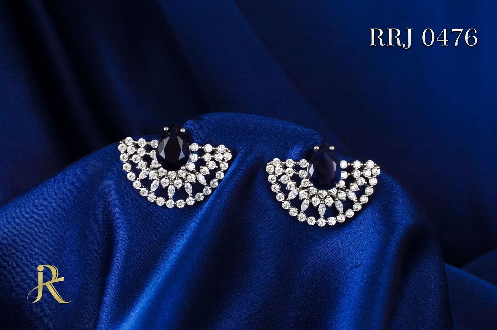 RRJ0476 Pure 925 Sterling Silver Stud - RishiRich Jewels