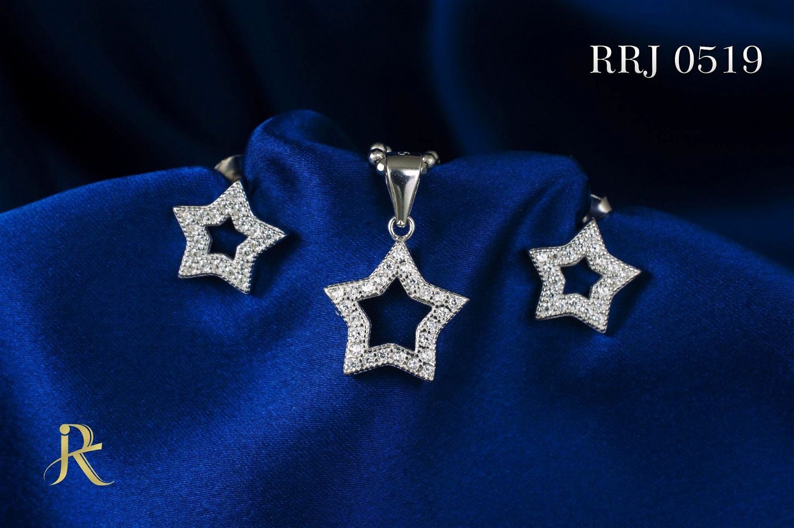 RRJ0519 Pure 925 Sterling Silver Pendant Set - RishiRich Jewels