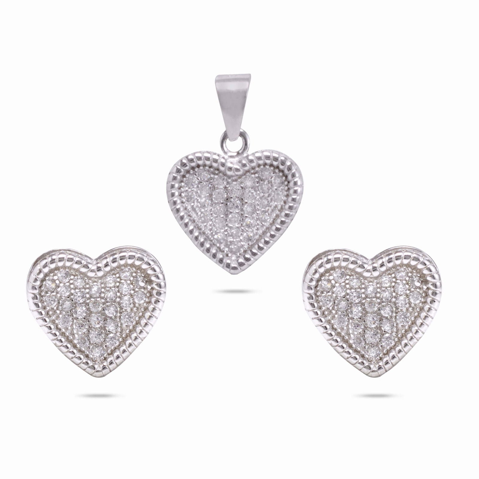 RRJ0522 Pure 925 Sterling Silver Pendant Set - RishiRich Jewels