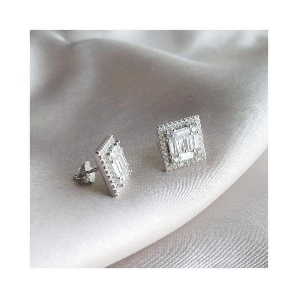 RRJ0591 Pure 925 Sterling Silver Unisex Stud - RishiRich Jewels