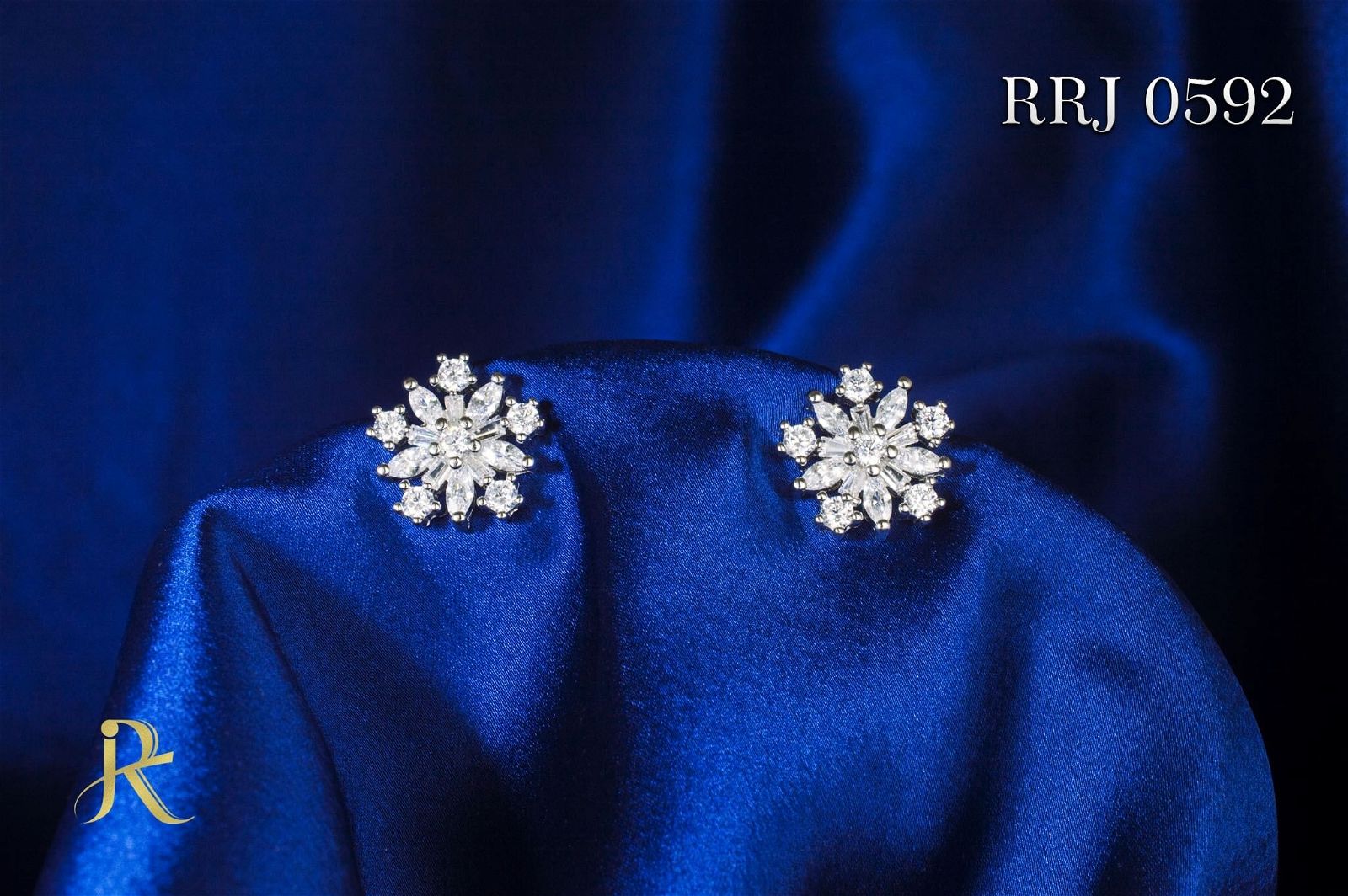 RRJ0592 Pure 925 Sterling Silver Stud - RishiRich Jewels