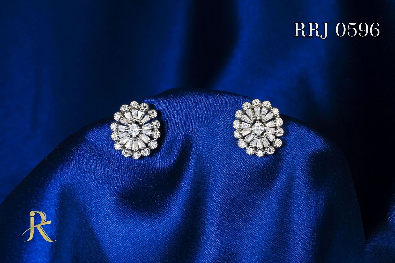 RRJ0596 Pure 925 Sterling Silver Stud - RishiRich Jewels