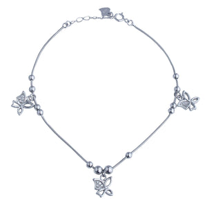 RRJ0603 Pure 925 Sterling Silver Single Anklet - RishiRich Jewels