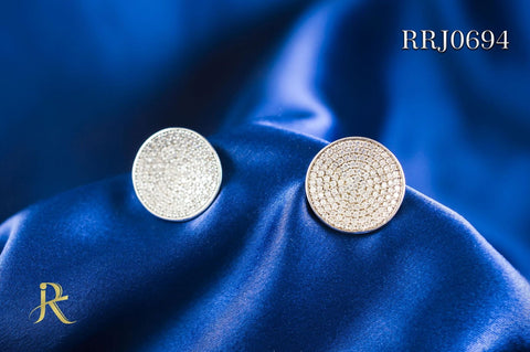 RRJ0694 Pure 925 Sterling Silver Stud - RishiRich Jewels