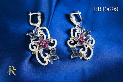 RRJ0699 Pure 925 Sterling Silver Earring - RishiRich Jewels