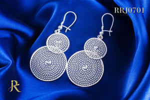 RRJ0701 Pure 925 Sterling Silver Earring - RishiRich Jewels