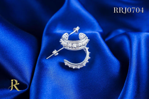 RRJ0704 Pure 925 Sterling Silver Earring - RishiRich Jewels