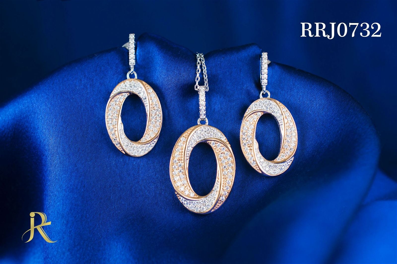 RRJ0732 Pure 925 Sterling Silver Pendant Set - RishiRich Jewels