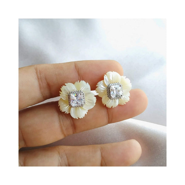 RRJ0746 Pure 925 Sterling Silver Stud - RishiRich Jewels
