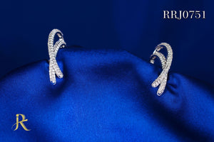 RRJ0751 Pure 925 Sterling Silver Stud - RishiRich Jewels
