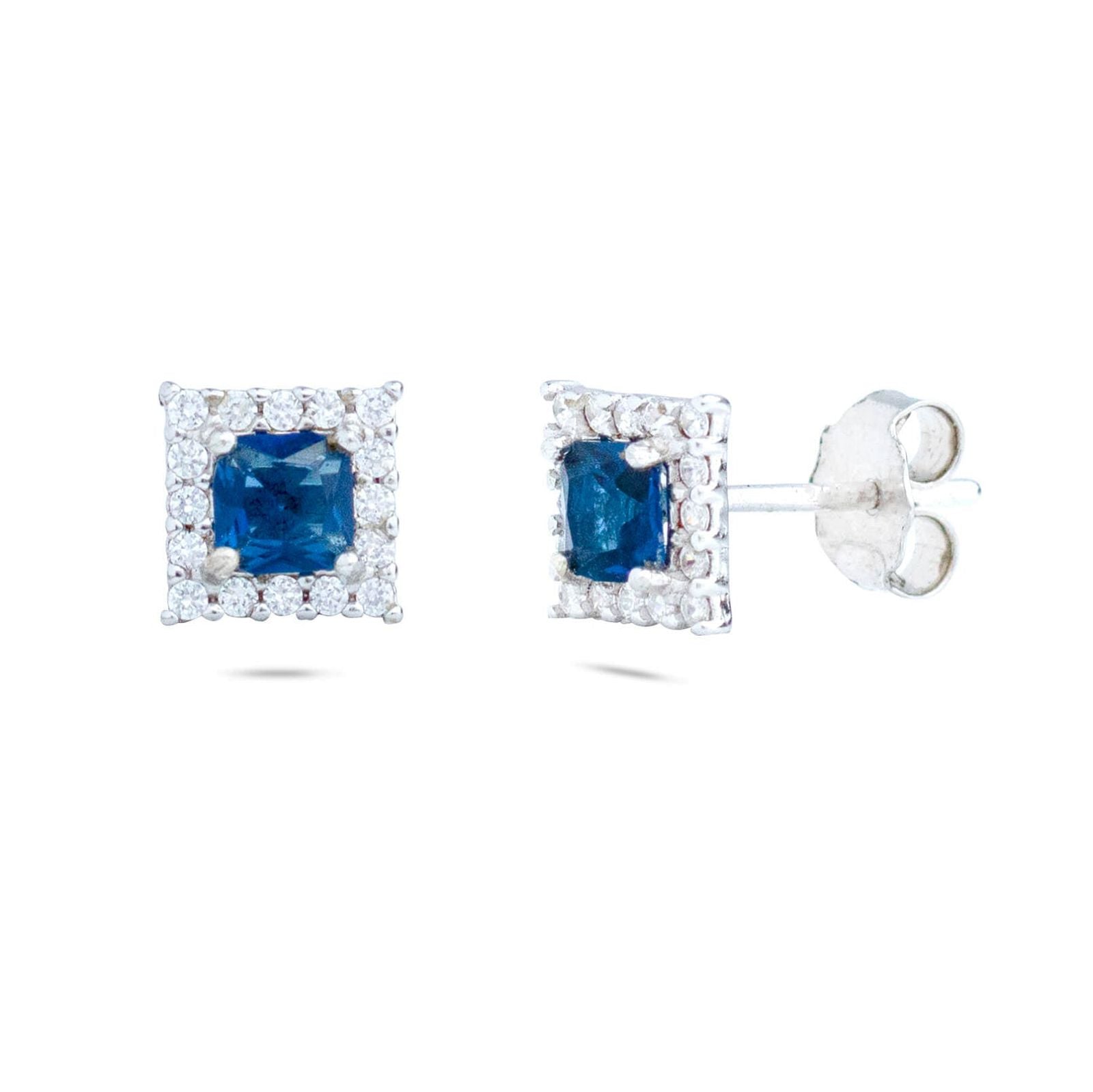 RRJ0802 Pure 925 Sterling Silver Unisex Stud - RishiRich Jewels