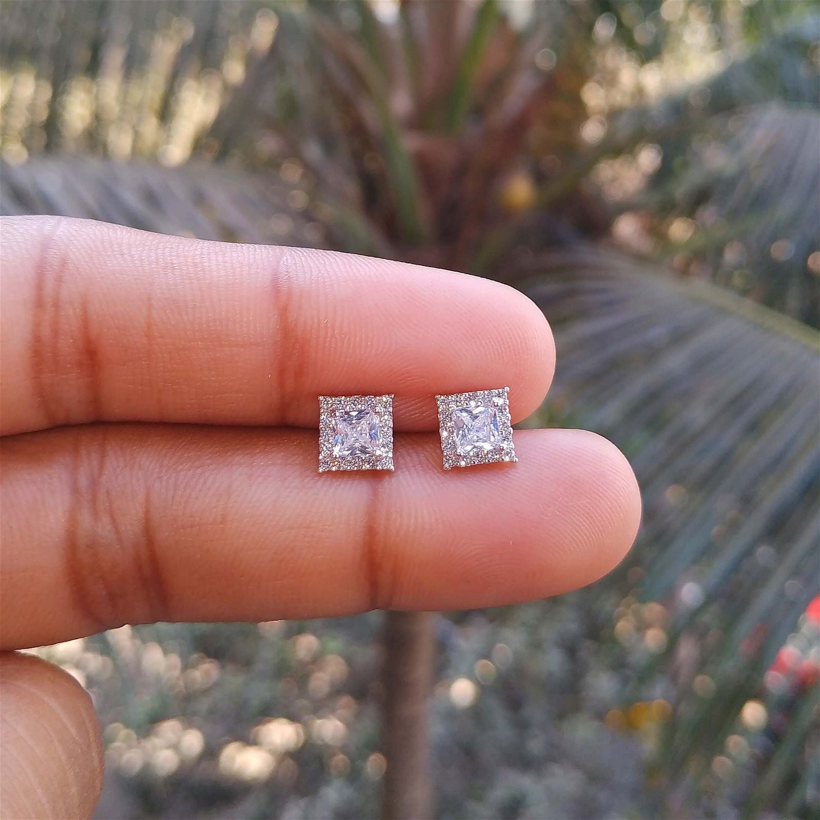 RRJ0802 Pure 925 Sterling Silver Unisex Stud - RishiRich Jewels