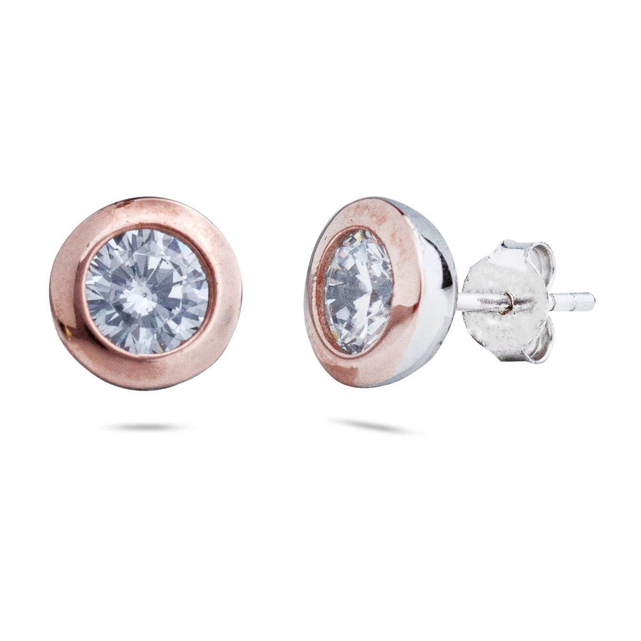 RRJ1017 Pure 925 Sterling Silver 2 Carat Solitaire Unisex Stud - RishiRich Jewels