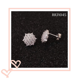 RRJ1045 Pure 925 Sterling Silver Stud - RishiRich Jewels
