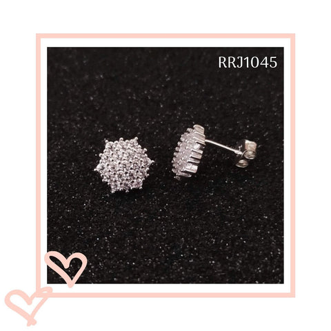 RRJ1045 Pure 925 Sterling Silver Stud - RishiRich Jewels
