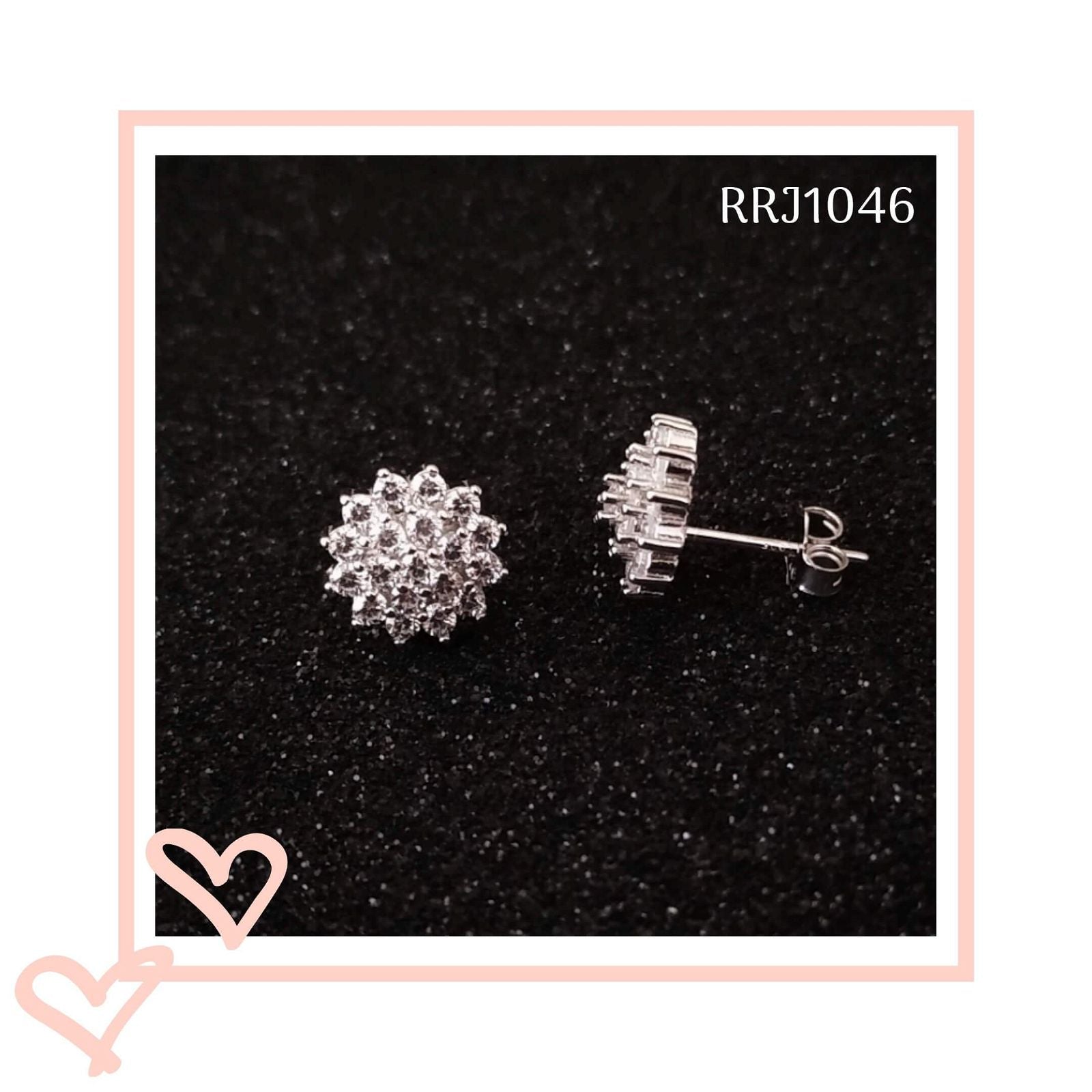 RRJ1046 Pure 925 Sterling Silver Stud - RishiRich Jewels