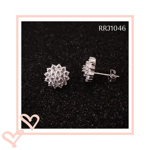 RRJ1046 Pure 925 Sterling Silver Stud - RishiRich Jewels