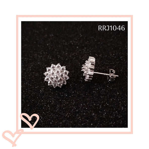 RRJ1046 Pure 925 Sterling Silver Stud - RishiRich Jewels