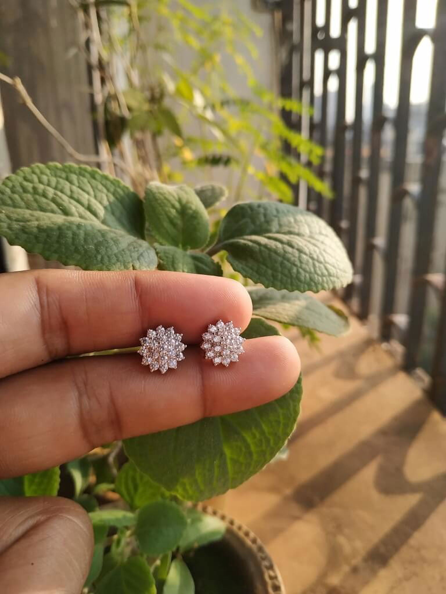 RRJ1046 Pure 925 Sterling Silver Stud - RishiRich Jewels
