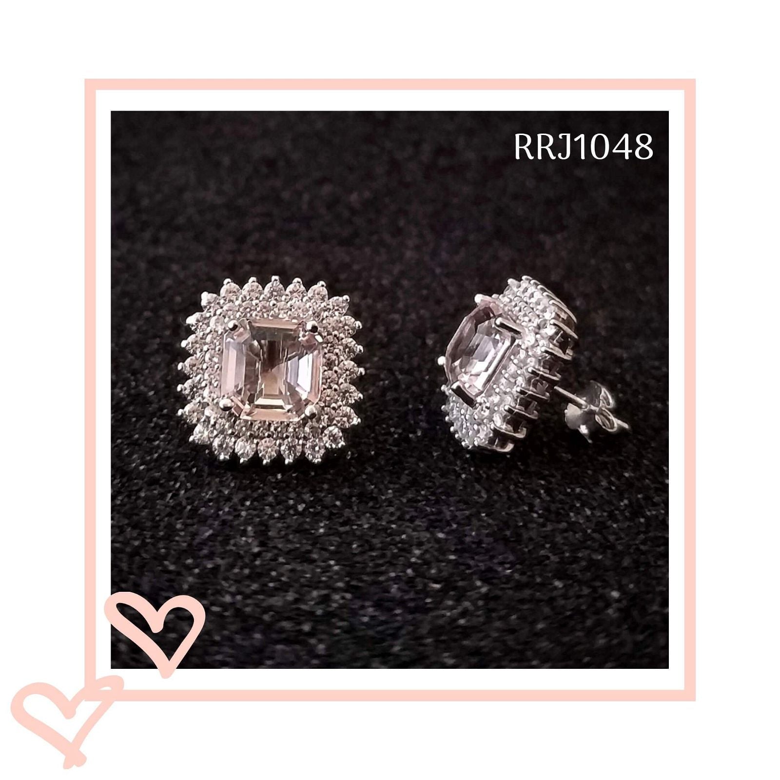 RRJ1048 Pure 925 Sterling Silver Stud - RishiRich Jewels