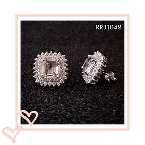 RRJ1048 Pure 925 Sterling Silver Stud - RishiRich Jewels