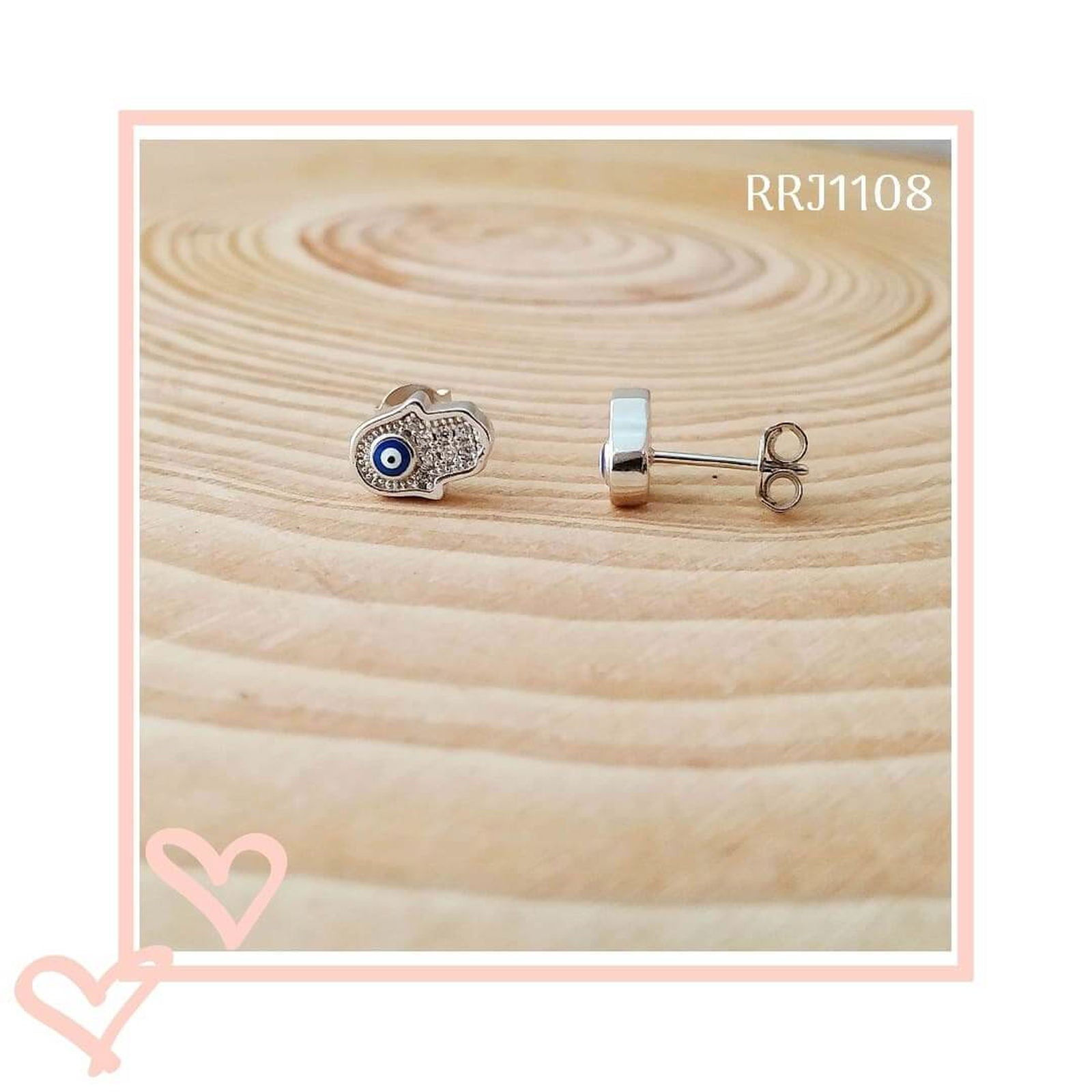 RRJ1108 Pure 925 Sterling Silver Stud - RishiRich Jewels
