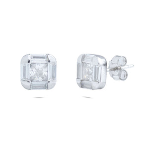 RRJ1135 Pure 925 Sterling Silver Unisex Stud - RishiRich Jewels