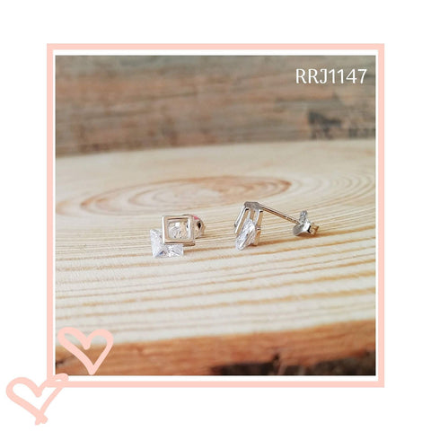 RRJ1147 Pure 925 Sterling Silver Stud - RishiRich Jewels