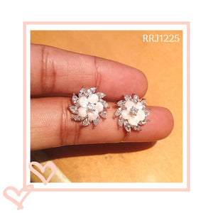 RRJ1225 Pure 925 Sterling Silver Stud - RishiRich Jewels