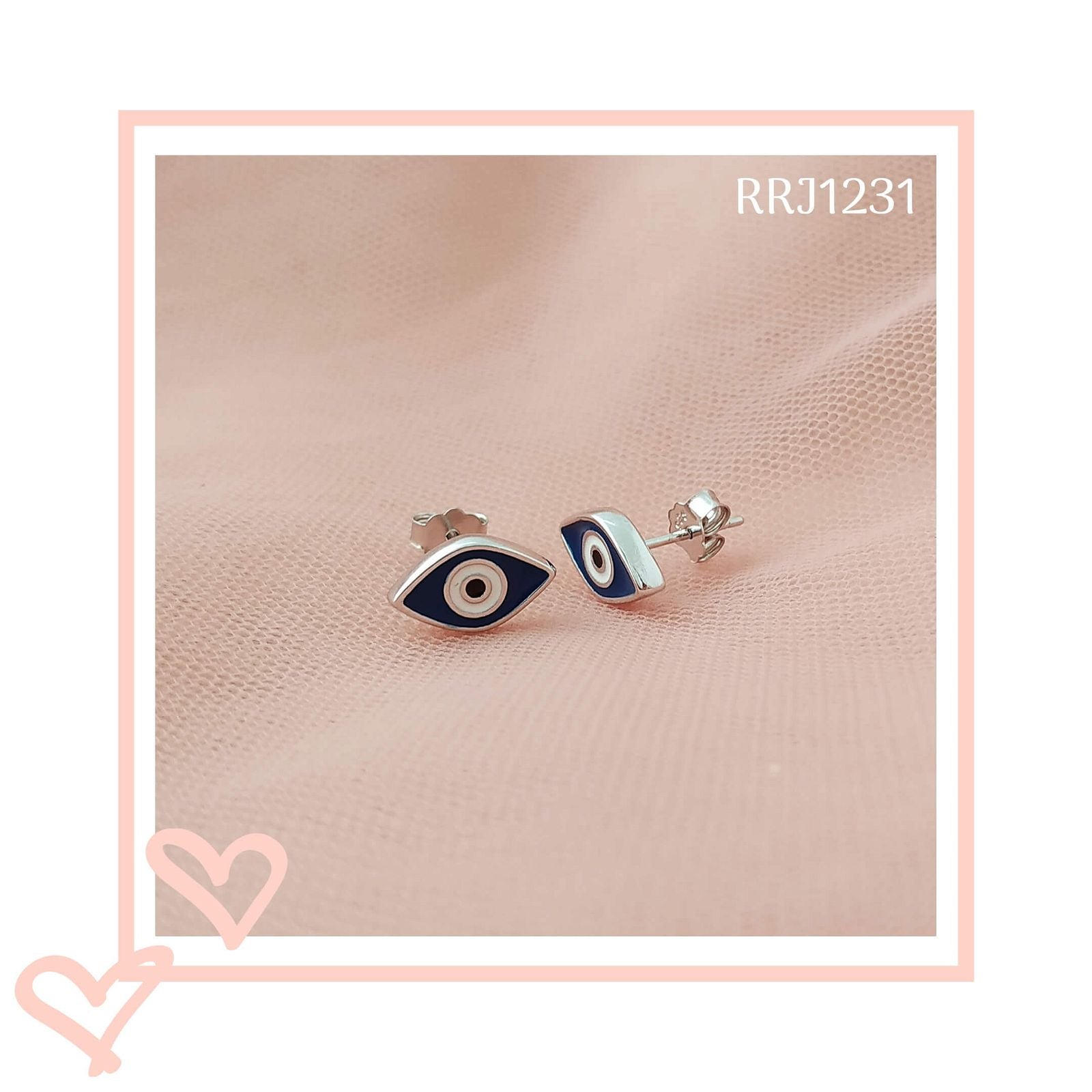RRJ1231 Pure 925 Sterling Silver Stud - RishiRich Jewels