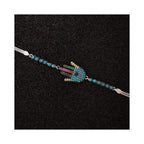 RRJ1247 Pure 925 Sterling Silver Evil Eye Bracelet - RishiRich Jewels