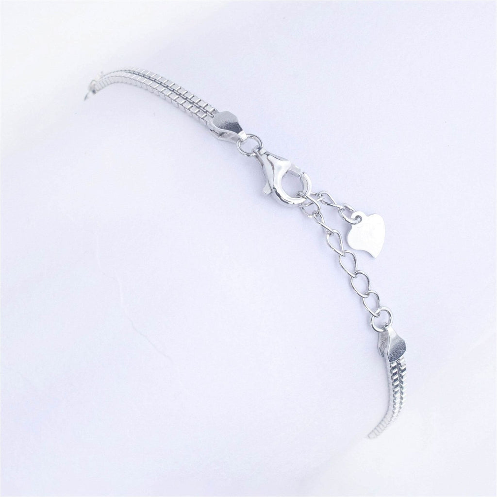 RRJ1247 Pure 925 Sterling Silver Evil Eye Bracelet - RishiRich Jewels