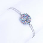 RRJ1249 Pure 925 Sterling Silver Evil Eye Bracelet - RishiRich Jewels