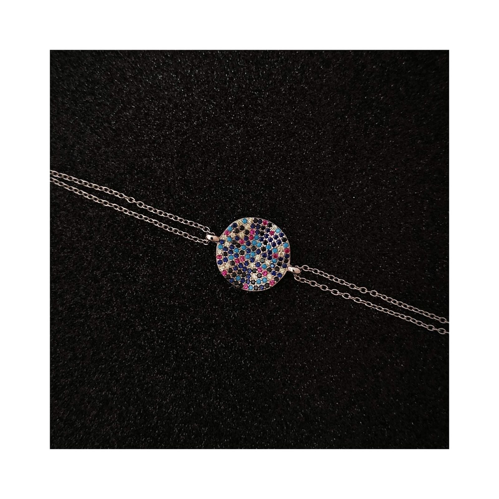 RRJ1249 Pure 925 Sterling Silver Evil Eye Bracelet - RishiRich Jewels