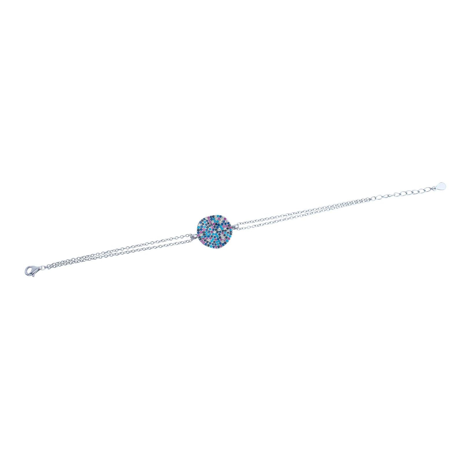 RRJ1249 Pure 925 Sterling Silver Evil Eye Bracelet - RishiRich Jewels