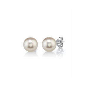 RRJ1327 Pure 925 Sterling Silver Freshwater Pearl Stud - RishiRich Jewels